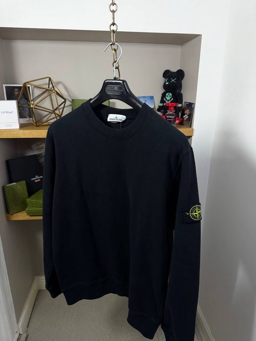 Stone island світшот класичний чорний новий