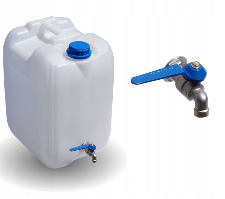 Zbiornik kanister pojemnik bańka na wodę z kranem 10L