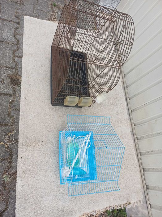 Gaiolas com acessórios para vários pássaros 2 unidades