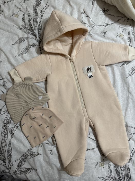 Комбінезон теплий 62 розмір з шапочкою