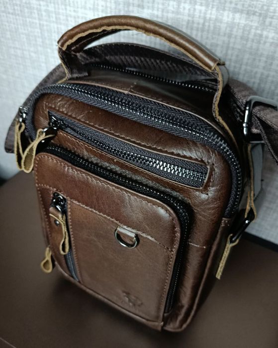 Шкіряна чоловіча сумка барсетка