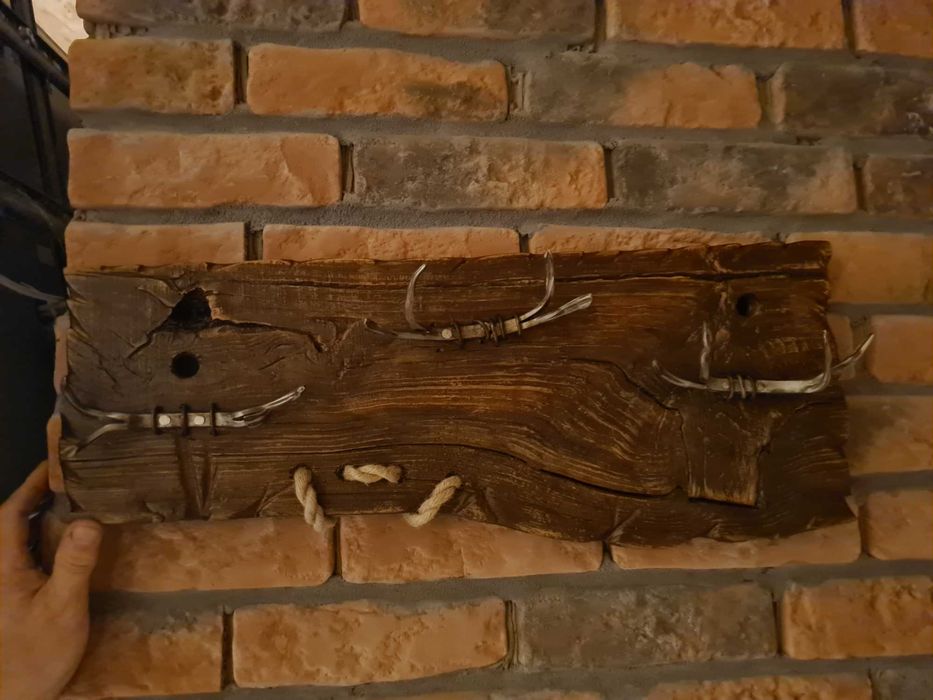 Wieszak rustykalny loft ze starego drewna