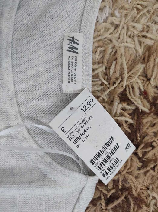 Лонгслів кофта H&M Новий Лонгслив 12-14 років 158-164см Оригінал