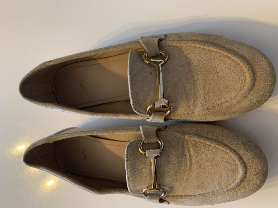 Buty damskie mokasyny 37  beżowe
