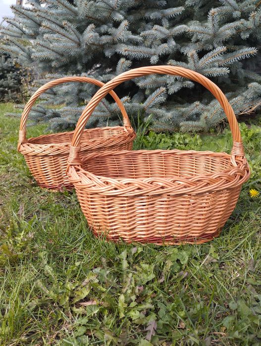 Kosz wiklinowy na zakupy grzyby koszyk prezentowy piknikowy