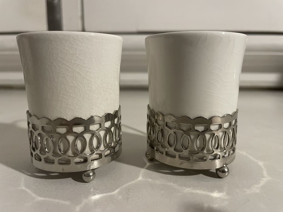 Chavenas de cafe metal ingles