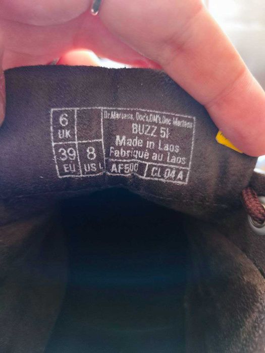 Dr. Martens Buty Buzz 5-Eye Grizzly Leather Shoes