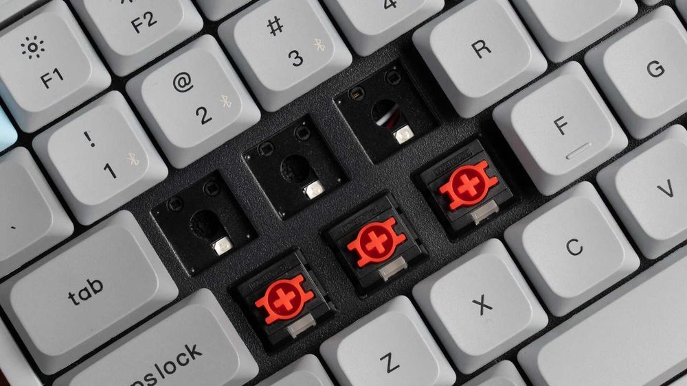 Keychron J9 Ultra 8K Бездротова низькопрофільна механічна клавіатура, Grey,  Red POM Switch