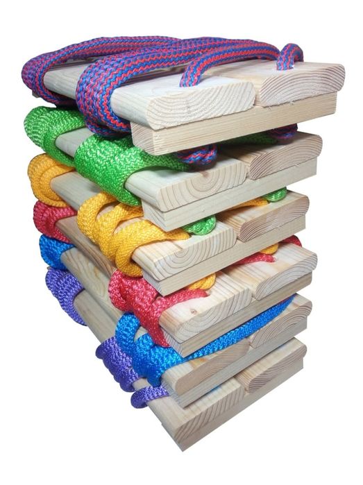 Huśtawka sosnowa plus gruba lina