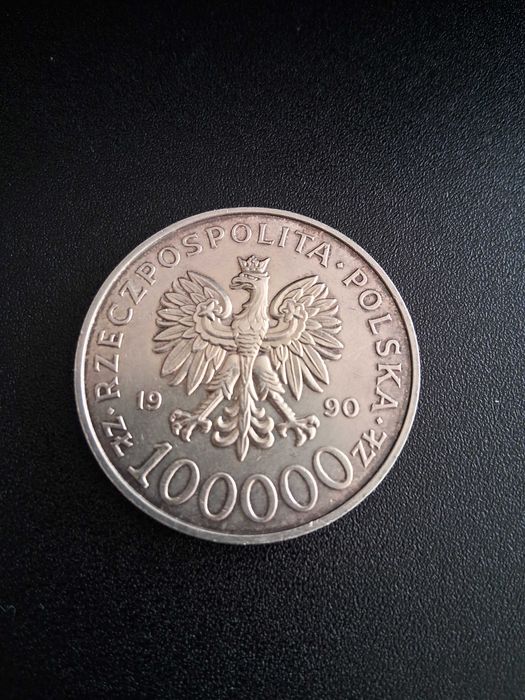 Moneta 100000zł Solidarność