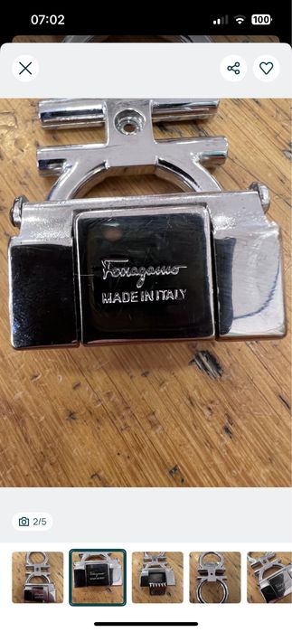 Fivela cinto Ferragamo c/ falha