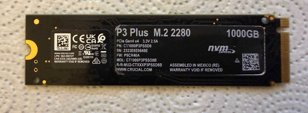 Dysk ssd nvme gen4x4 4.0 Crucial P3 Plus 1TB