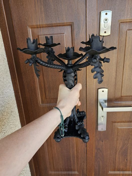 Świecznik kuta stal ręczna robota