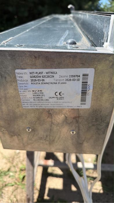 Roleta elektryczna  zewnętrzna 148x256 kolor antracyt