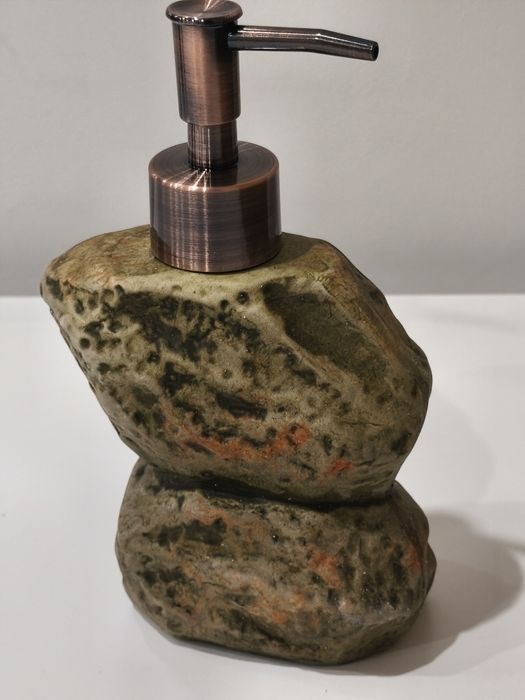 Dispensador de Sabão Pedra Natural Artigo Novo | Decoração Casa de