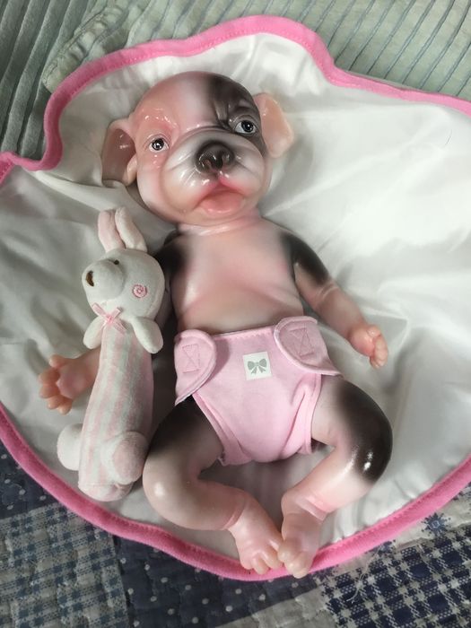 Cachorro reborn ( verdadeiro silicone) Cosdoll