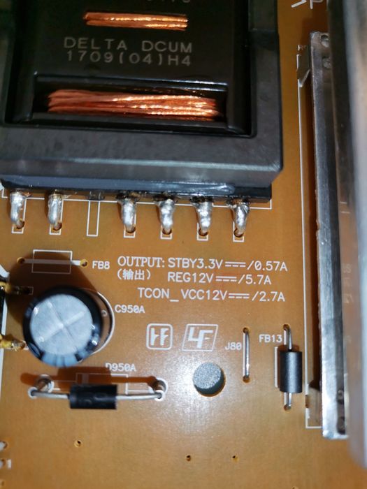 Fonte de alimentação Delta APDP-209A1 Sony KD-55XE7096