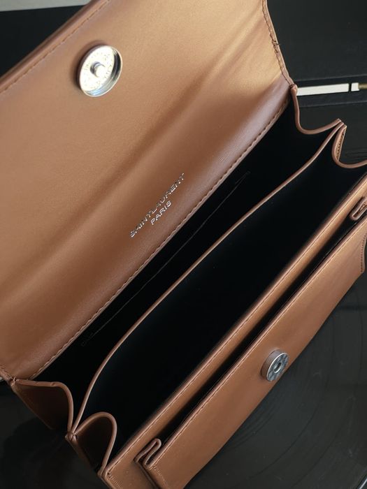 Жіноча сумочка клатч Saint Laurent гладка