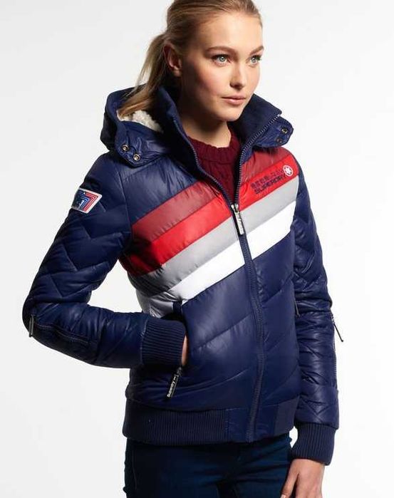 Superdry SUPER DRY Retro Ride gruba ciepła damska pikowana Kurtka /S