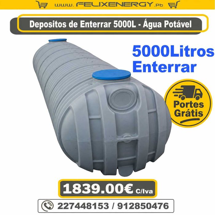 Deposito de Enterrar 5000L C/Certificação para água Potável