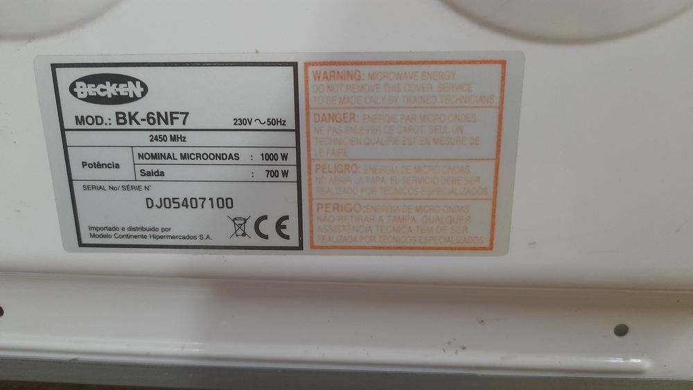 Microondas becken impecável