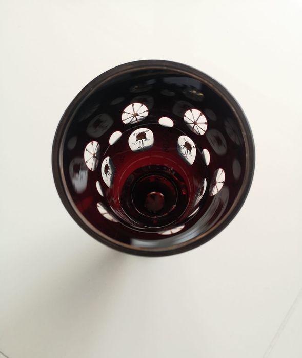 Duży kielich na stopie, Biedermeier 19 wiek, Bohemia,.