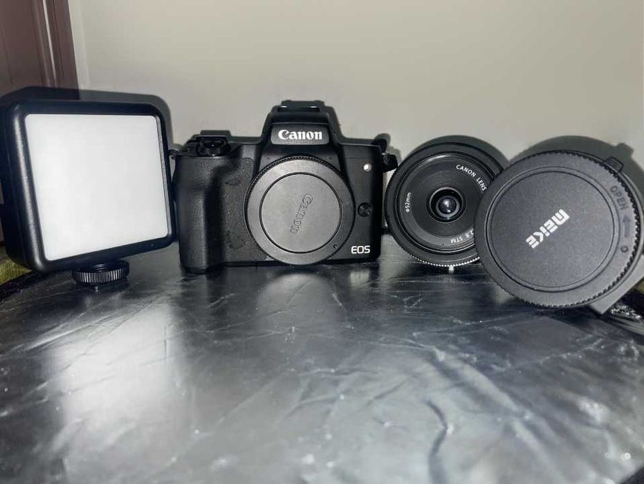 Canon m50 + canon ef-s 24mm 2.8 + acessórios