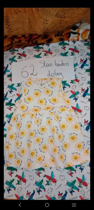 Sukienki dla dziewczynki 56-62;6-pak
