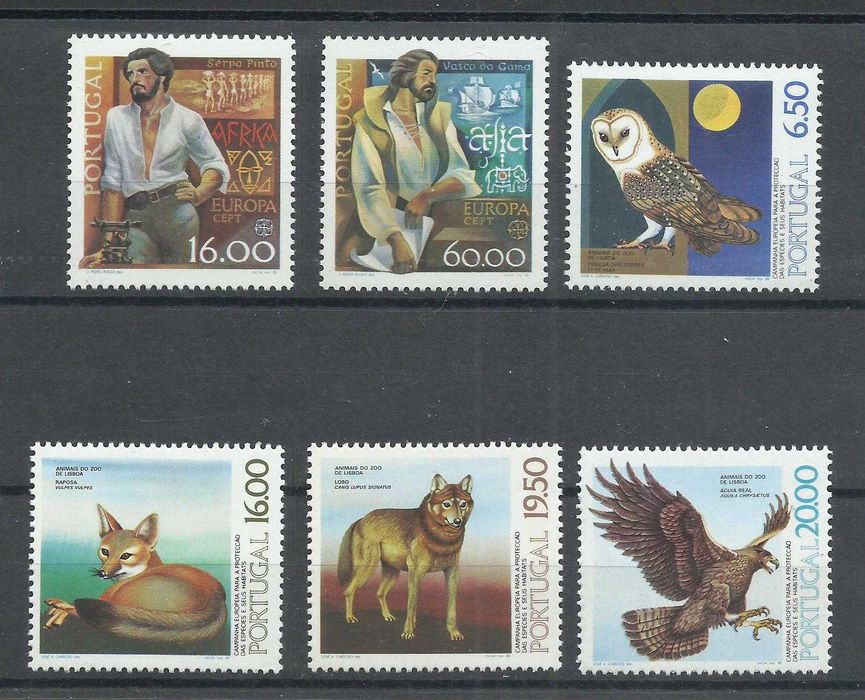 Selos portugueses – Ano de 1980, 34 selos como novos