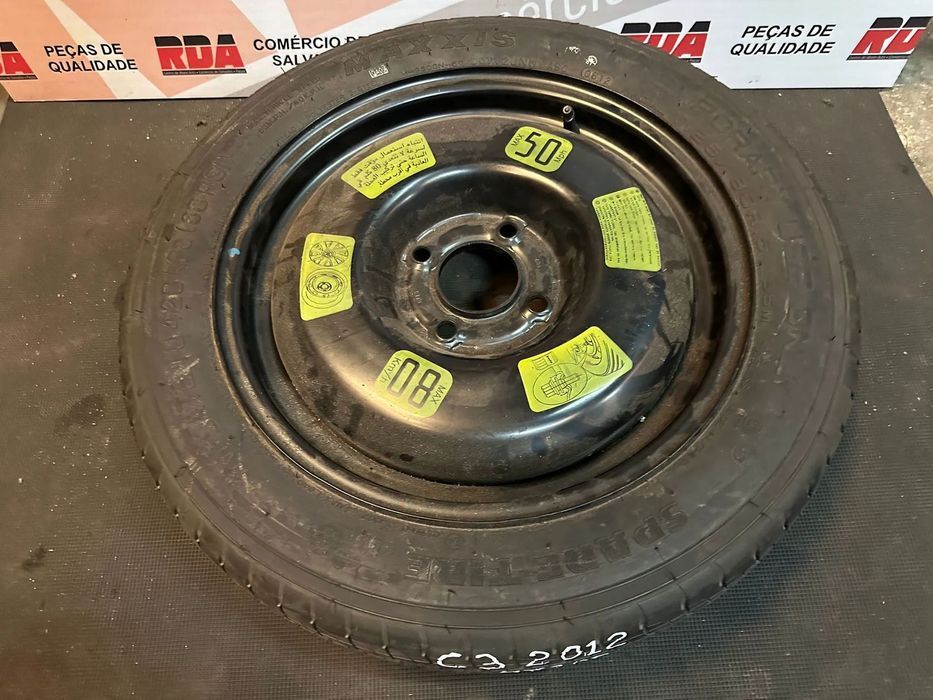 PS37RODA/PNEUSUPLENTECITROENC3de2012,125,80,R15FURAÇÃO4X108