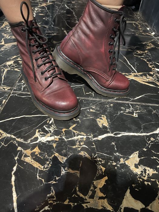 Ботинки Dr. Martens 1460 Pascal Cherry Red (Red Stitch) — Оригинал (37 р / UK 4)