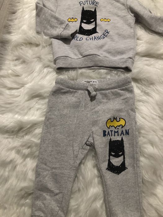 Komplet dresowy sinsay 80 batman szary