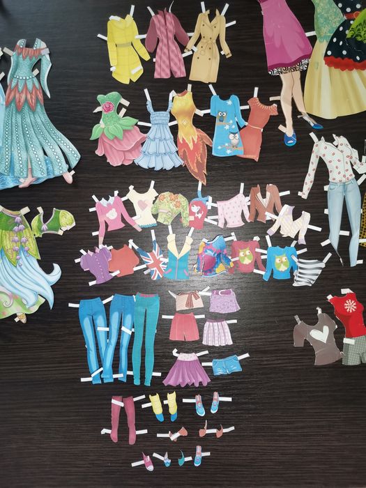 Бумажные куклы одевалки ателье детское ляльки паперові