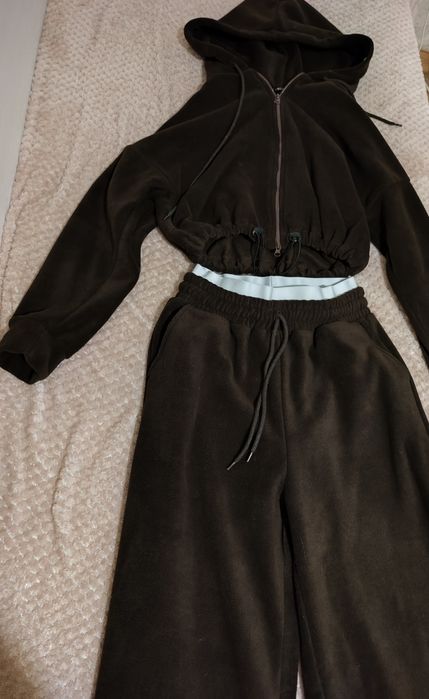 Коричневий флісовий костюм (шоколад)