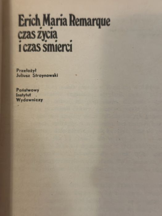 Czas życia i czas śmierci. Erich Maria Remarque
