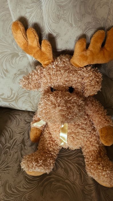 Мягкая игрушка Лось под ёлку плюшевая игрушка олень лось