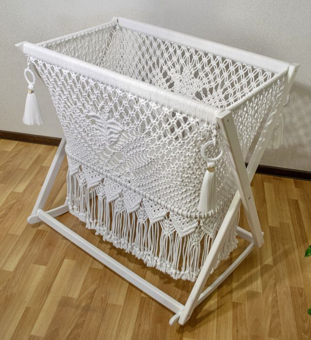 Łòżeczko dla dziecka, kołyska ręczna robota, naturalne materiały