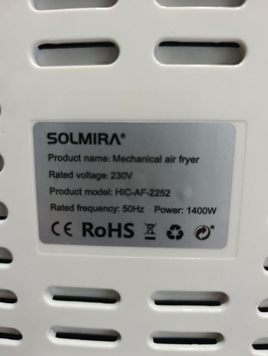 Airfryer  Solmira de 6 Litros