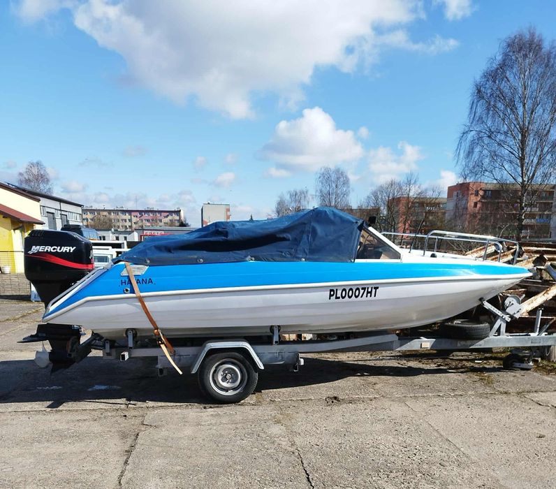 Łódź motorowa, silnik 75km2t, przyczepka