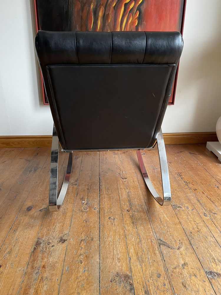 Mid Century Modern Milo Baughmann rocking chair fotel bujany