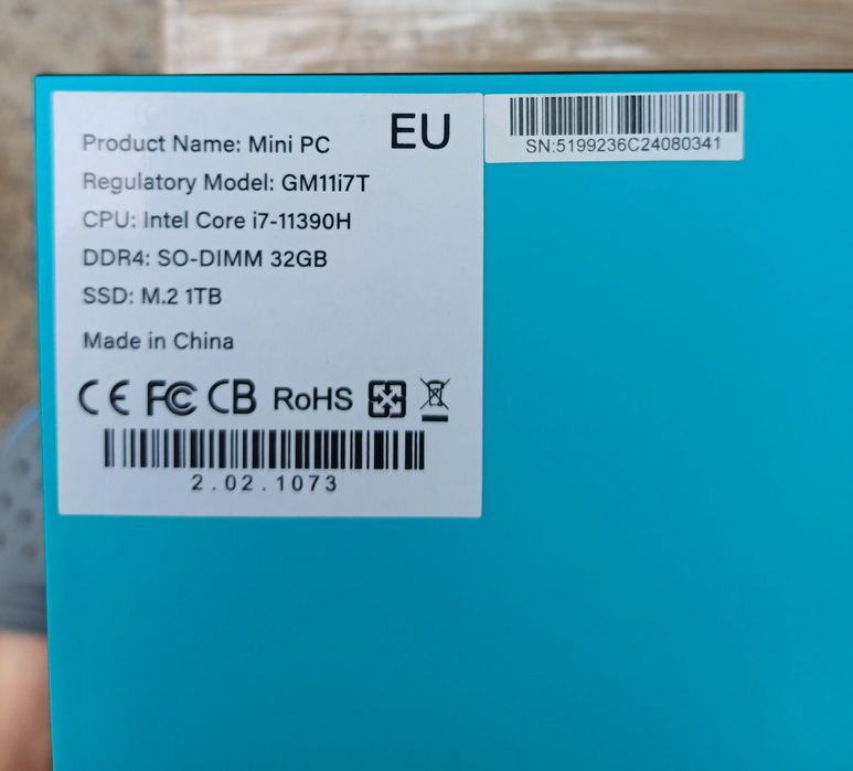 Комп'ютер неттоп міні ПК mini PC IT11  GM11i7T Intel Core i7 DDR4 32gb