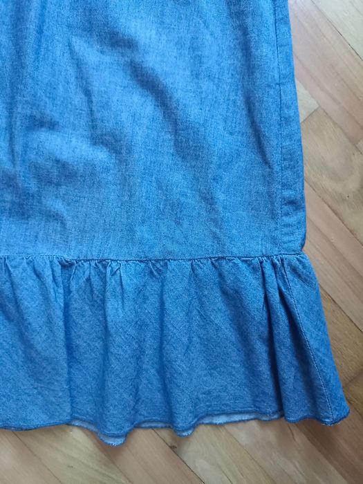 Trapezowa sukienka a'la jeans L-XXL