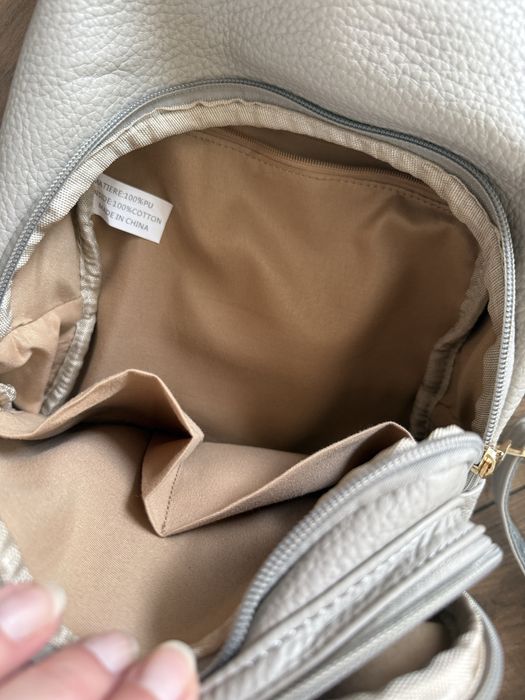 Plecak torebka damska szary elegancki