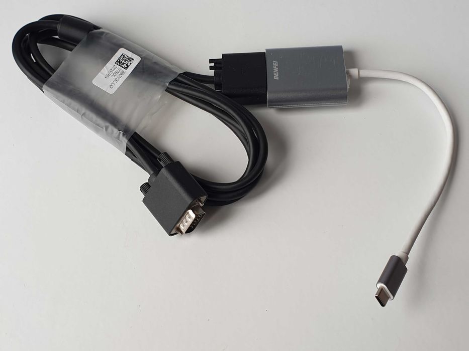 Кабель USB-C  -  VGA  BENFEI (Thunderbolt 3/4), 1080P + VGA кабель Dell 2м