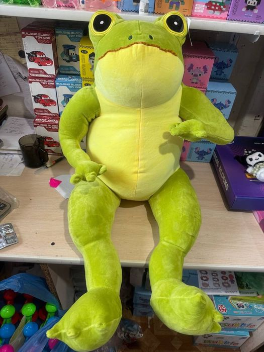 Мягкая игрушка-подушка с мультяшной лягушкой 80 см