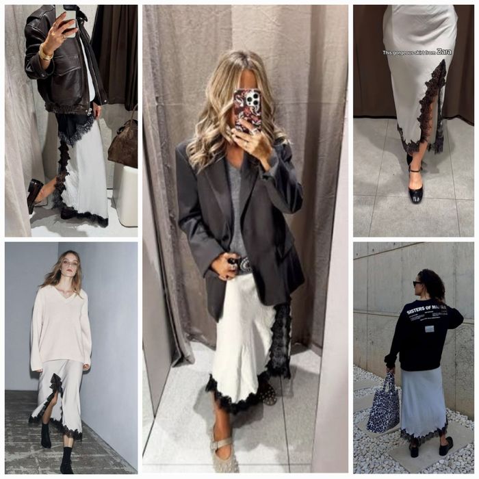 Шикарна спідниця Zara zw collection з мережевом. Хіт сезону. New