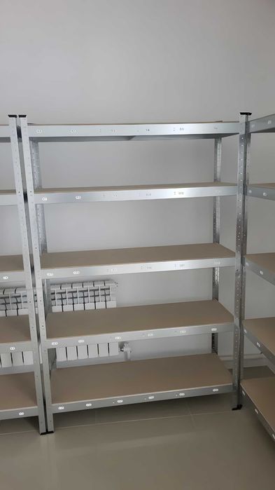 Стелаж металевий 180×90×40 220×90×40 чорний складський посилений