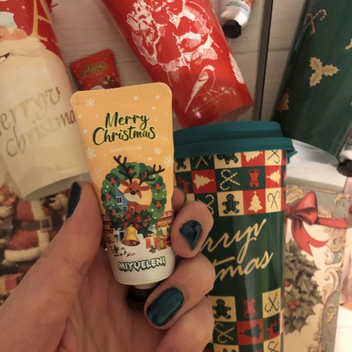 Набір новорічний подарунковий стакан + крем + листівка