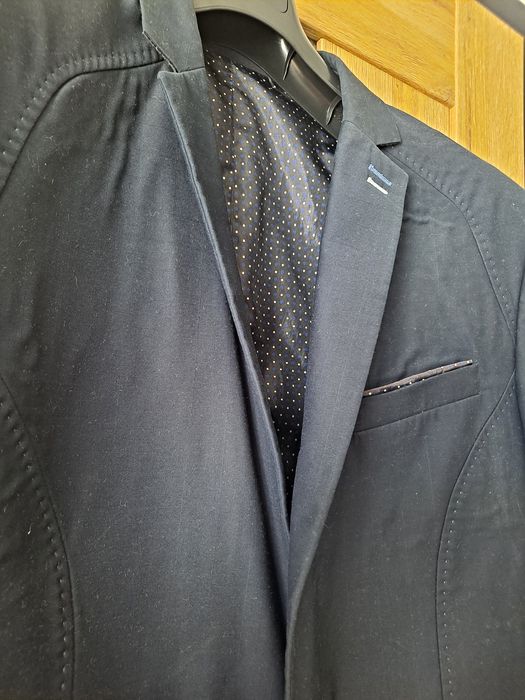 Garnitur męski 56 XXL ciemny granat