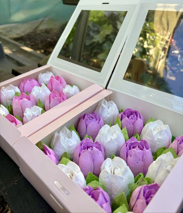 Зефірні квіти букети коробки